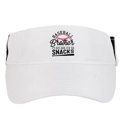 Baseball Brother IM Just Here For The Snacks Funny Baseball Adult Drive Performance Visor