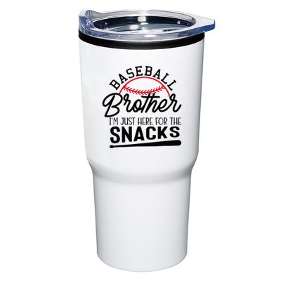 Baseball Brother IM Just Here For The Snacks Funny Baseball Tumbler