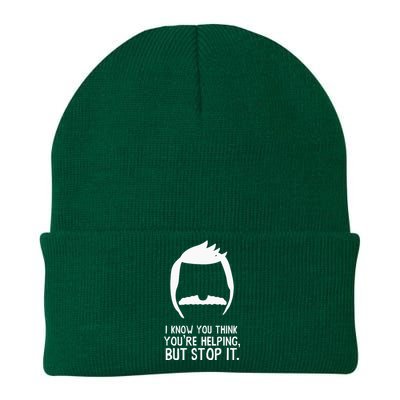 Bob’S B.U.R.G.E.R.S I Know You Think You’Re Helping But Stop It Knit Cap Winter Beanie