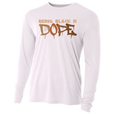 Being Black Is Dope History Month African American Cooling Performance Long Sleeve Crew