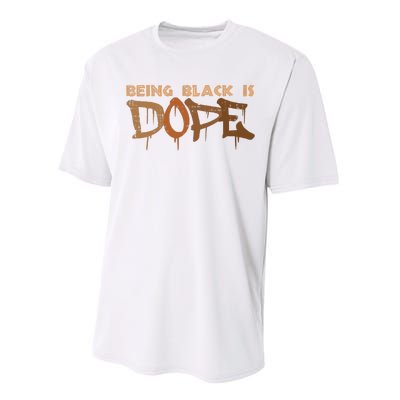 Being Black Is Dope History Month African American Performance Sprint T-Shirt