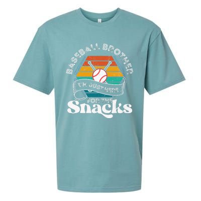 Baseball Brother Im Just Here For The Snacks Retro Baseball Sueded Cloud Jersey T-Shirt