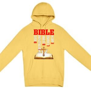 BIBLE Basic Instructions Before Leaving Earth Christian Gift Premium Pullover Hoodie