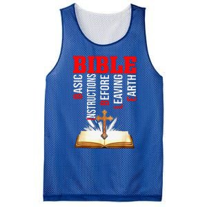 BIBLE Basic Instructions Before Leaving Earth Christian Gift Mesh Reversible Basketball Jersey Tank