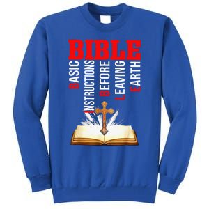 BIBLE Basic Instructions Before Leaving Earth Christian Gift Tall Sweatshirt