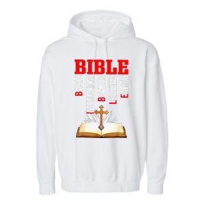 BIBLE Basic Instructions Before Leaving Earth Christian Gift Garment-Dyed Fleece Hoodie