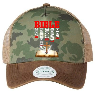 BIBLE Basic Instructions Before Leaving Earth Christian Legacy Tie Dye Trucker Hat