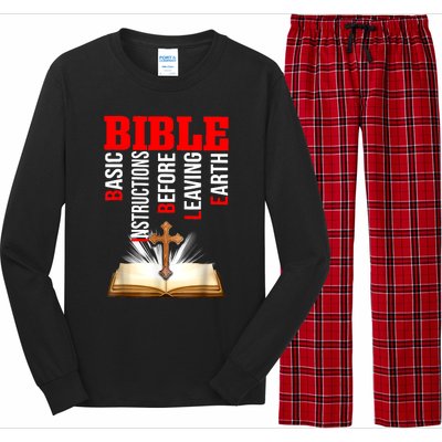 BIBLE Basic Instructions Before Leaving Earth Christian Long Sleeve Pajama Set