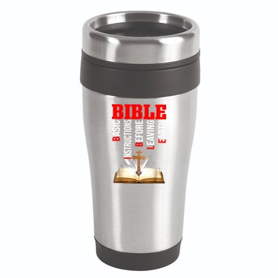 BIBLE Basic Instructions Before Leaving Earth Christian 16oz Travel Tumbler