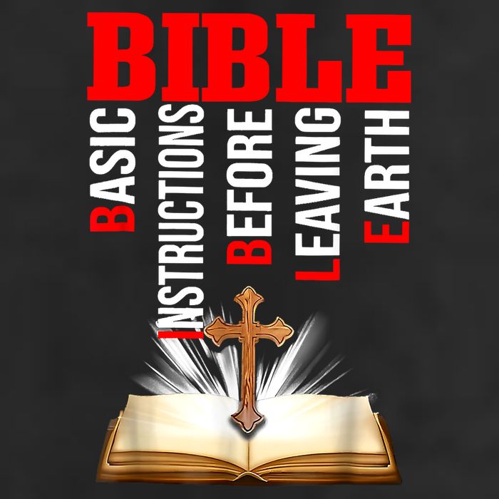 BIBLE Basic Instructions Before Leaving Earth Christian Large Microfiber Waffle Golf Towel