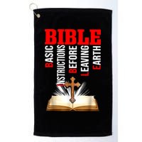 BIBLE Basic Instructions Before Leaving Earth Christian Golf Towel