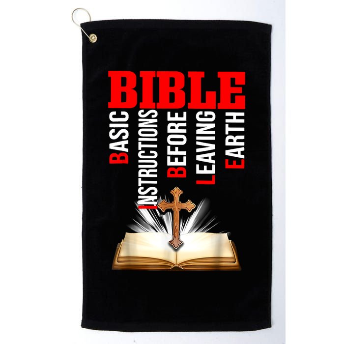 BIBLE Basic Instructions Before Leaving Earth Christian Golf Towel