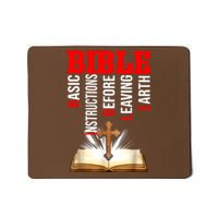 BIBLE Basic Instructions Before Leaving Earth Christian Mousepad