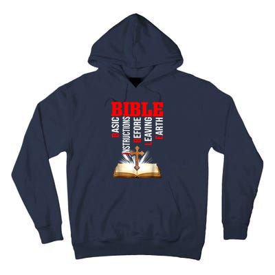 BIBLE Basic Instructions Before Leaving Earth Christian Tall Hoodie