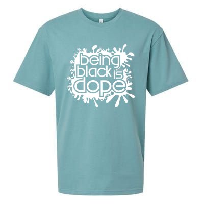 Being Black Is Dope Black Owned Business That Melanin Tho Gift Sueded Cloud Jersey T-Shirt