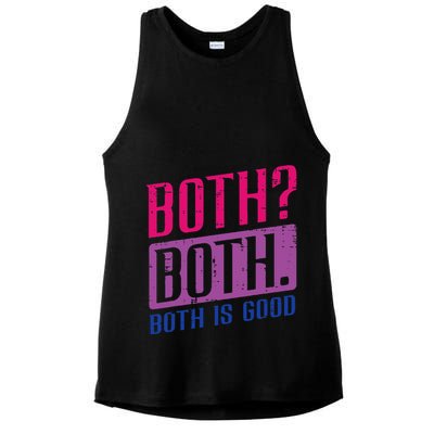 Bisexual Both Is Good Funny Bi Pride Flag Lgbtq Ladies PosiCharge Tri-Blend Wicking Tank