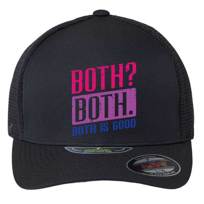 Bisexual Both Is Good Funny Bi Pride Flag Lgbtq Flexfit Unipanel Trucker Cap