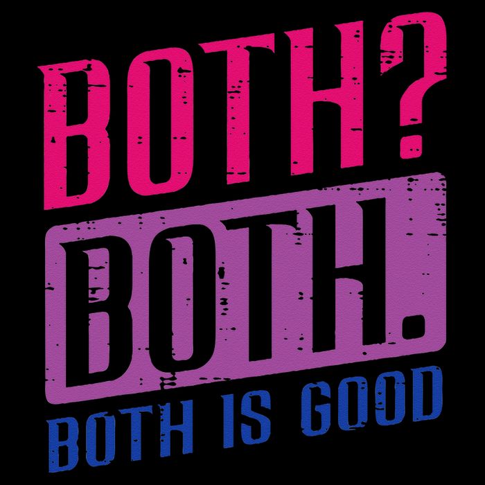 Bisexual Both Is Good Funny Bi Pride Flag Lgbtq Flexfit Unipanel Trucker Cap