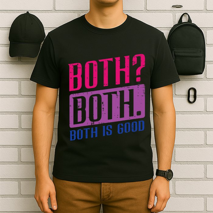 Bisexual Both Is Good Funny Bi Pride Flag Lgbtq T-Shirt
