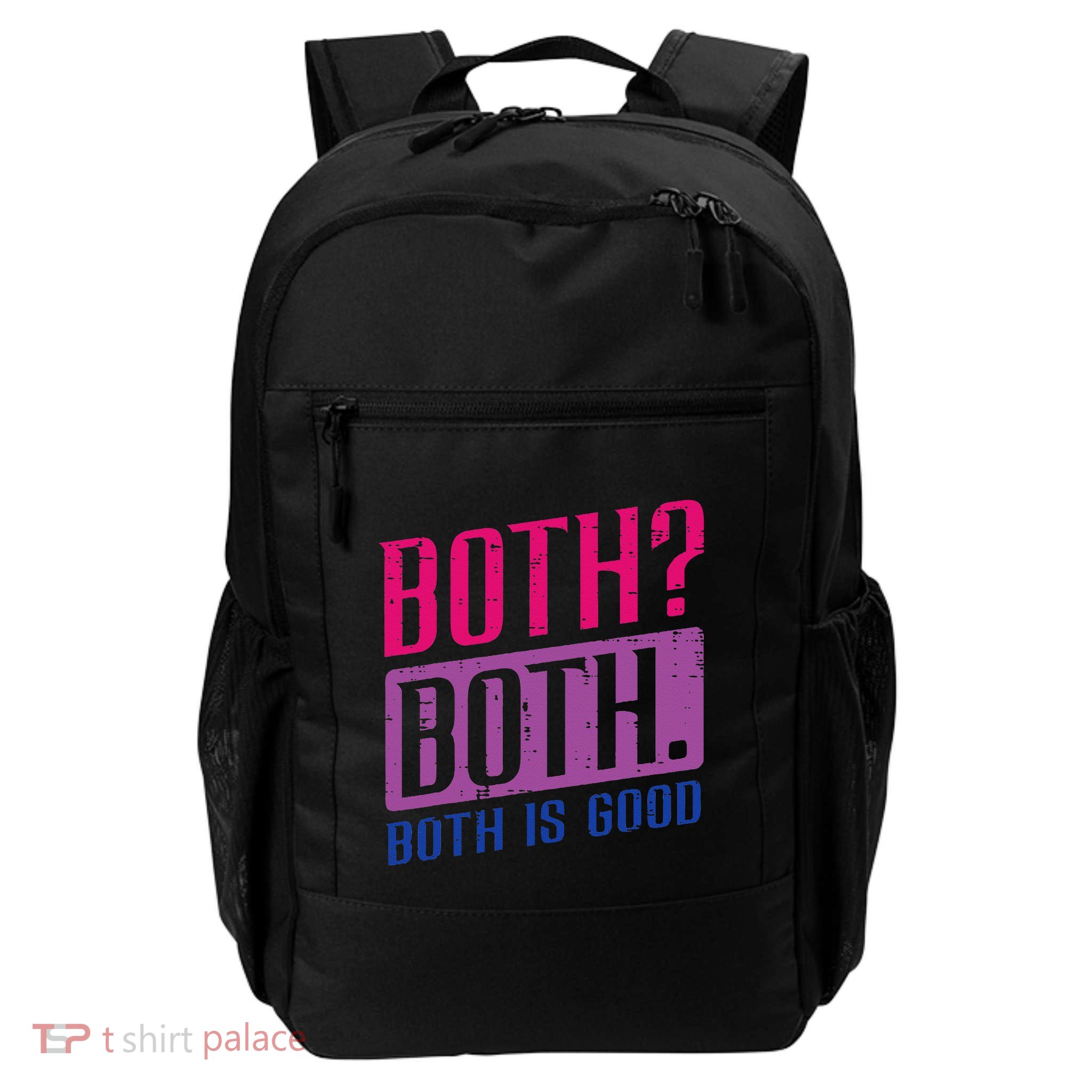 Bisexual Both Is Good Funny Bi Pride Flag Lgbtq Backpack