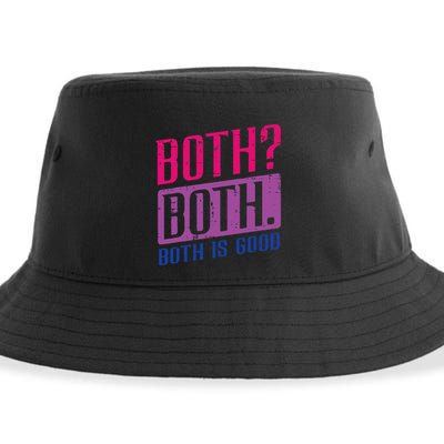 Bisexual Both Is Good Funny Bi Pride Flag Lgbtq Sustainable Bucket Hat