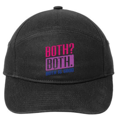 Bisexual Both Is Good Funny Bi Pride Flag Lgbtq 7-Panel Snapback Hat