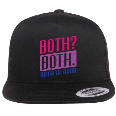 Bisexual Both Is Good Funny Bi Pride Flag Lgbtq Flatbill Hat