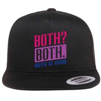 Bisexual Both Is Good Funny Bi Pride Flag Lgbtq Flat Bill Trucker Hat