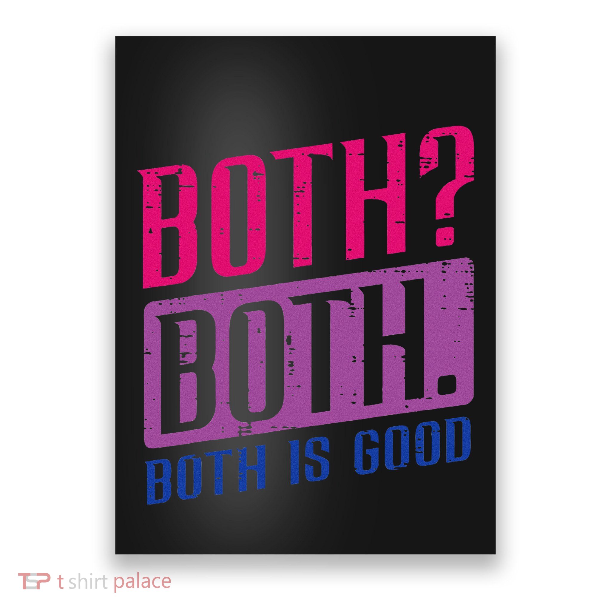 Bisexual Both Is Good Funny Bi Pride Flag Lgbtq Poster