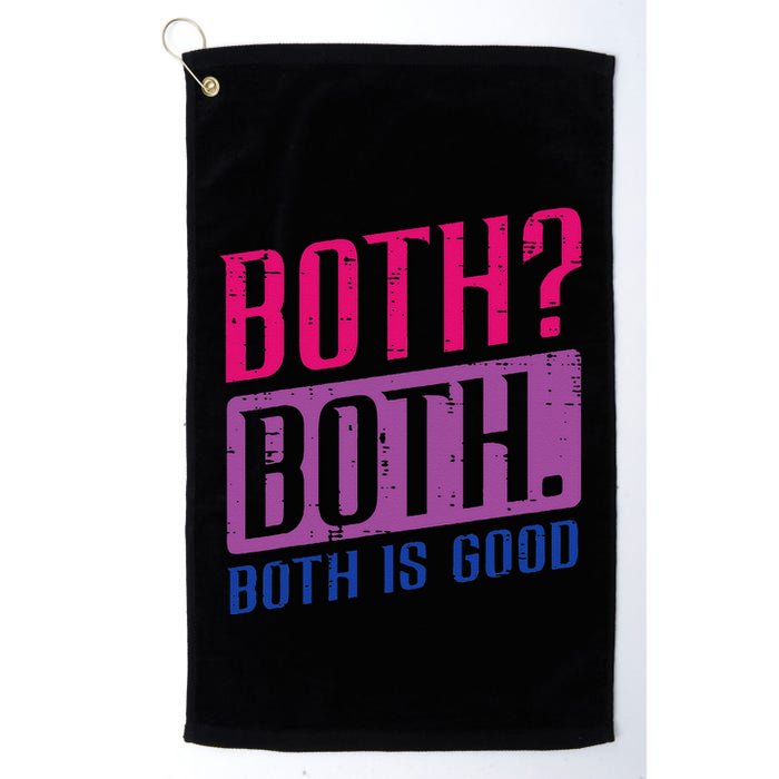 Bisexual Both Is Good Funny Bi Pride Flag Lgbtq Golf Towel