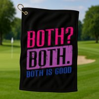 Bisexual Both Is Good Funny Bi Pride Flag Lgbtq Golf Towel
