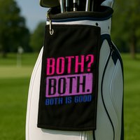 Bisexual Both Is Good Funny Bi Pride Flag Lgbtq Golf Towel
