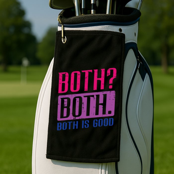 Bisexual Both Is Good Funny Bi Pride Flag Lgbtq Golf Towel