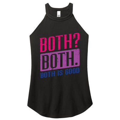 Bisexual Both Is Good Funny Bi Pride Flag Lgbtq Women's Perfect Tri Rocker Tank