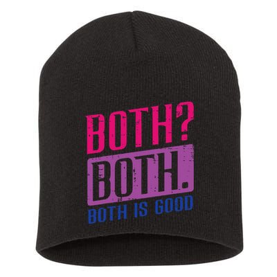Bisexual Both Is Good Funny Bi Pride Flag Lgbtq Short Acrylic Beanie
