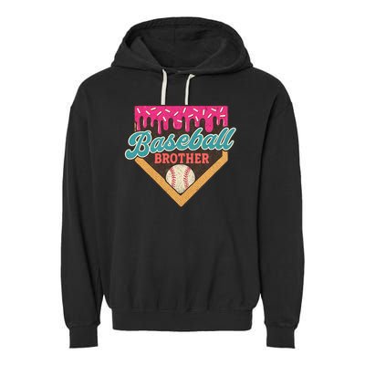 Baseball Brother Ice Cream Drip Garment-Dyed Fleece Hoodie