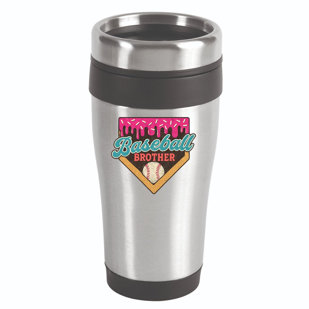 Baseball Brother Ice Cream Drip 16oz Travel Tumbler