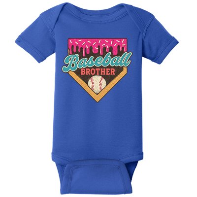 Baseball Brother Ice Cream Drip Baby Bodysuit