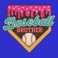Baseball Brother Ice Cream Drip Infant Baby Jersey Bodysuit