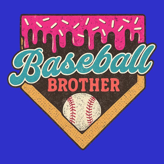 Baseball Brother Ice Cream Drip Infant Baby Jersey Bodysuit
