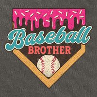Baseball Brother Ice Cream Drip Cotton Canvas Backpack