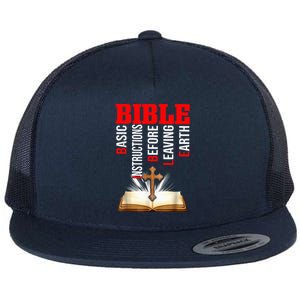 BIBLE Basic Instructions Before Leaving Earth Christian Flat Bill Trucker Hat