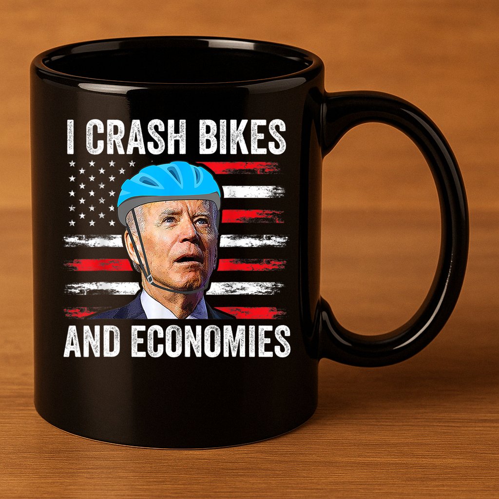 Biden Bicycle I Crash Bikes And Economies 11oz C Handle Ceramic Mug