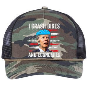 Biden Bicycle I Crash Bikes And Economies Retro Rope Trucker Hat Cap