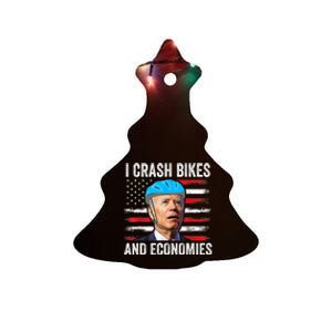 Biden Bicycle I Crash Bikes And Economies Ceramic Tree Ornament