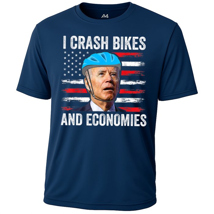 Biden Bicycle I Crash Bikes And Economies Cooling Performance Crew T-Shirt