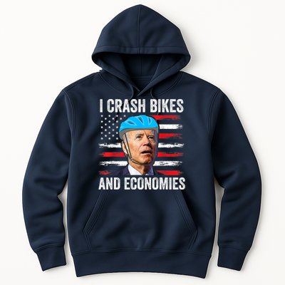 Biden Bicycle I Crash Bikes And Economies Hoodie