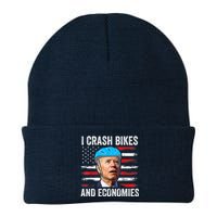 Biden Bicycle I Crash Bikes And Economies Knit Cap Winter Beanie