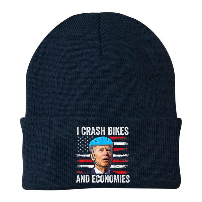 Biden Bicycle I Crash Bikes And Economies Knit Cap Winter Beanie