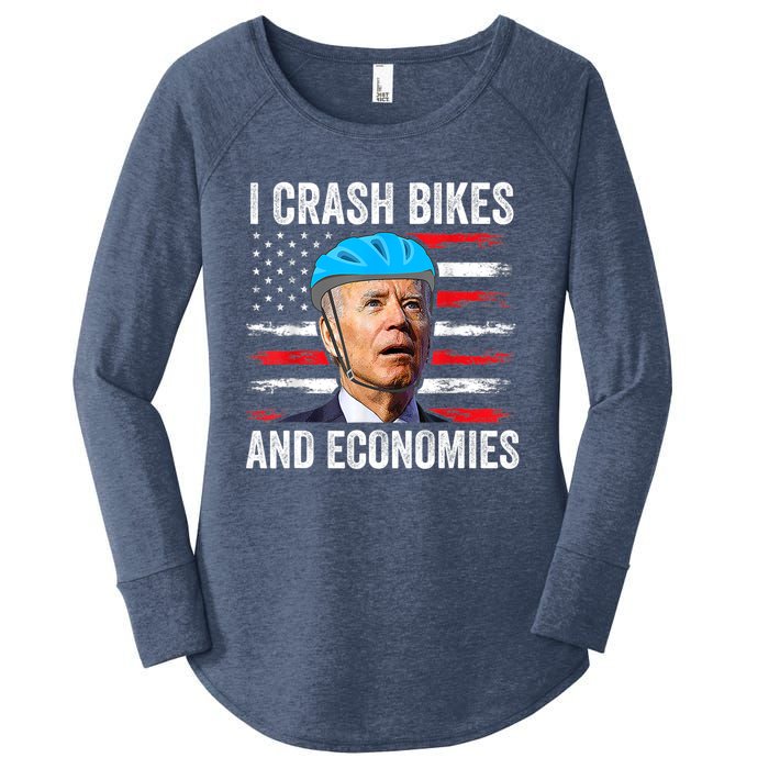 Biden Bicycle I Crash Bikes And Economies Women's Perfect Tri Tunic Long Sleeve Shirt